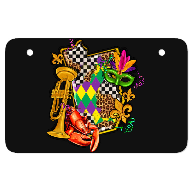 Mississippi Map Mardi Gras Atv License Plate | Artistshot