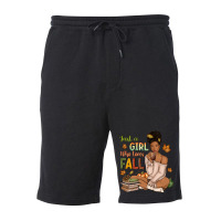 Just A Girl Who Loves Fall Afro Woman Fleece Short | Artistshot