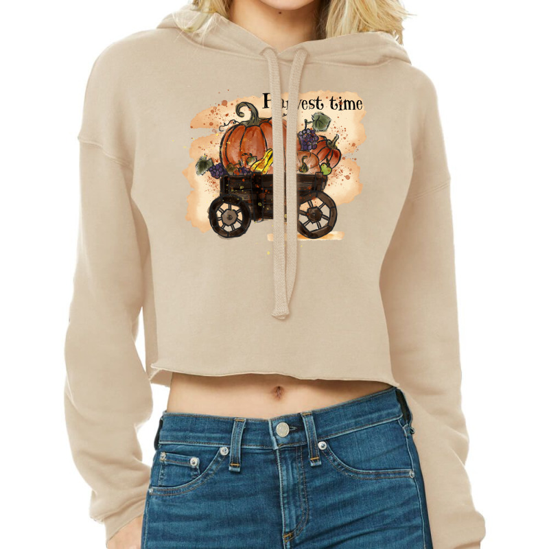 Harvest Time Sublimation Cropped Hoodie by hernanadez | Artistshot