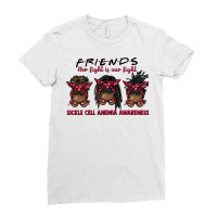 Fight Sickle Cell Alone Afro Messy Buns Ladies Fitted T-shirt | Artistshot