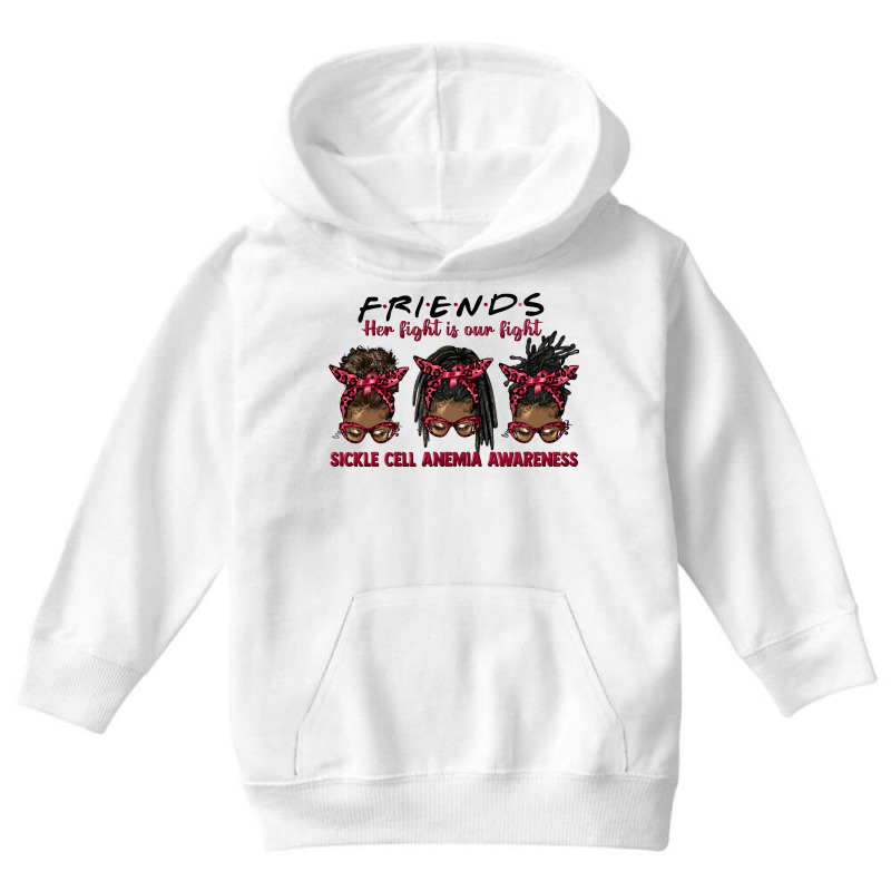 Fight Sickle Cell Alone Afro Messy Buns Youth Hoodie by HRA Design Shop | Artistshot