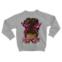 Afro Messy Bun Breast Cancer Colon Toddler Sweatshirt | Artistshot