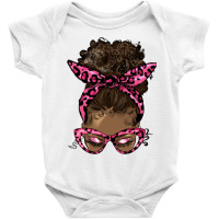 Afro Messy Bun Breast Cancer Colon Baby Bodysuit | Artistshot