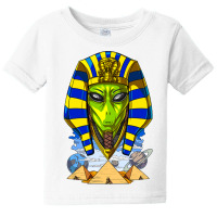 Alien Pharaoh Egyptian Pyramids Space Ancient Ufo Baby Tee | Artistshot