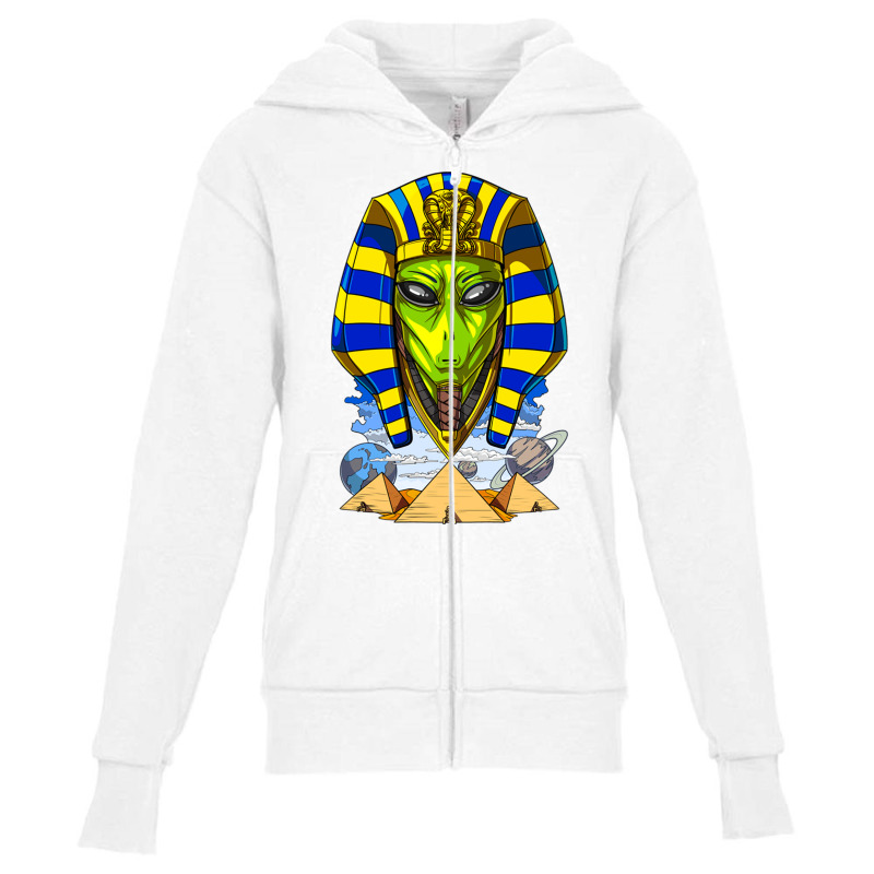 Alien Pharaoh Egyptian Pyramids Space Ancient Ufo Youth Zipper Hoodie by Rob Store | Artistshot