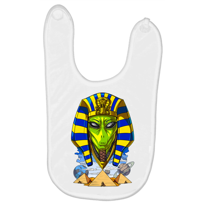 Alien Pharaoh Egyptian Pyramids Space Ancient Ufo Baby Bibs by Rob Store | Artistshot