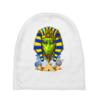 Alien Pharaoh Egyptian Pyramids Space Ancient Ufo Baby Beanies | Artistshot