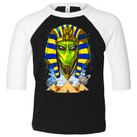 Alien Pharaoh Egyptian Pyramids Space Ancient Ufo Toddler 3/4 Sleeve Tee | Artistshot