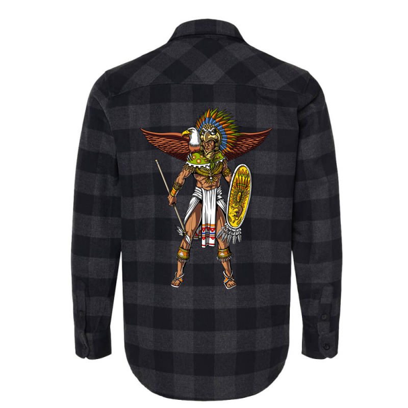 Aztec Eagle Warrior Native Mexican Indian Flannel Shirt | Artistshot