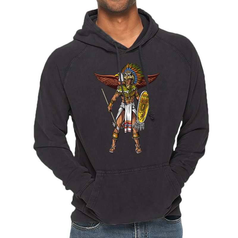 Aztec Eagle Warrior Native Mexican Indian Vintage Hoodie | Artistshot