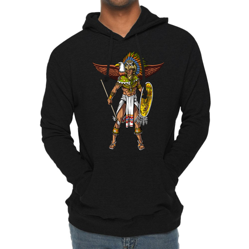 Aztec Eagle Warrior Native Mexican Indian Lightweight Hoodie | Artistshot