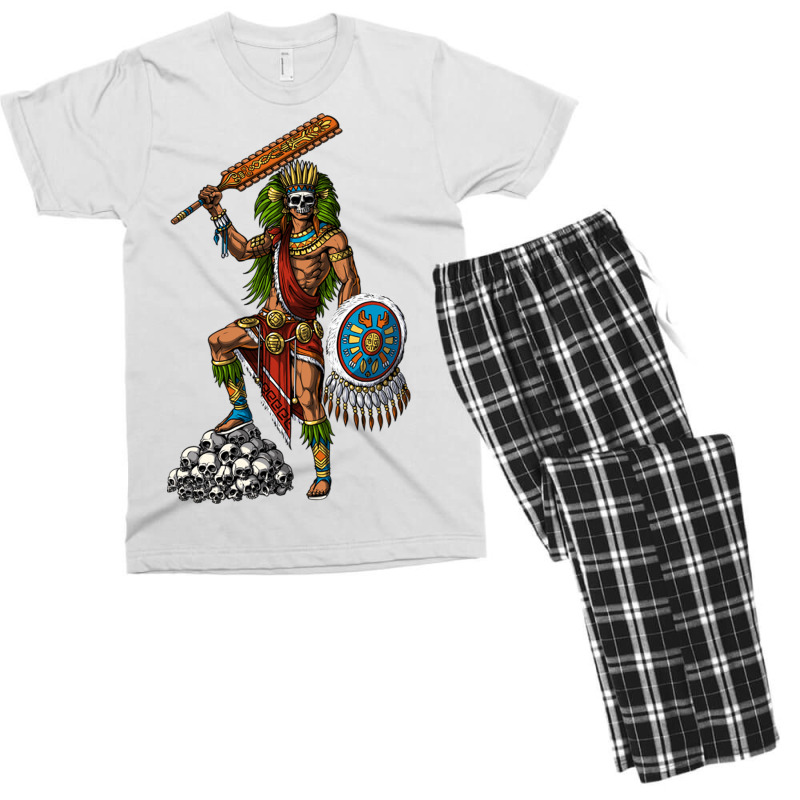 Aztec Skull Warrior Men's T-shirt Pajama Set | Artistshot