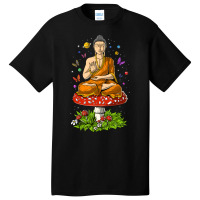 Buddha Magic Mushrooms Meditation Basic T-shirt | Artistshot