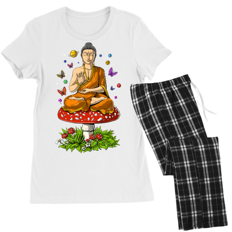 Buddha Magic Mushrooms Meditation Women's Pajamas Set by Rob Store | Artistshot