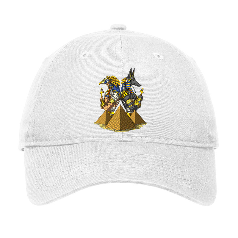 Egyptian Gods Anubis Ra Ankh Pyramids Mythology Adjustable Cap by Rob Store | Artistshot