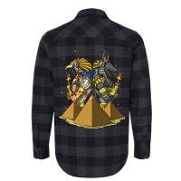 Egyptian Gods Anubis Ra Ankh Pyramids Mythology Flannel Shirt | Artistshot