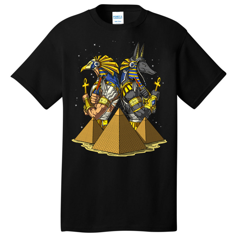 Egyptian Gods Anubis Ra Ankh Pyramids Mythology Basic T-shirt by Rob Store | Artistshot