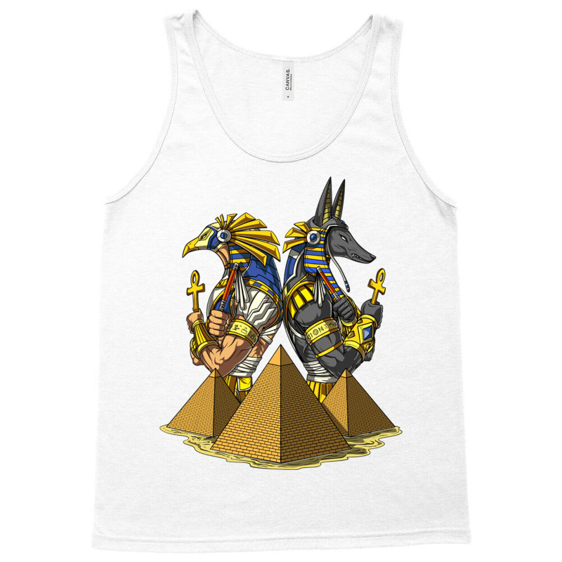 Egyptian Gods Anubis Ra Ankh Pyramids Mythology Tank Top by Rob Store | Artistshot