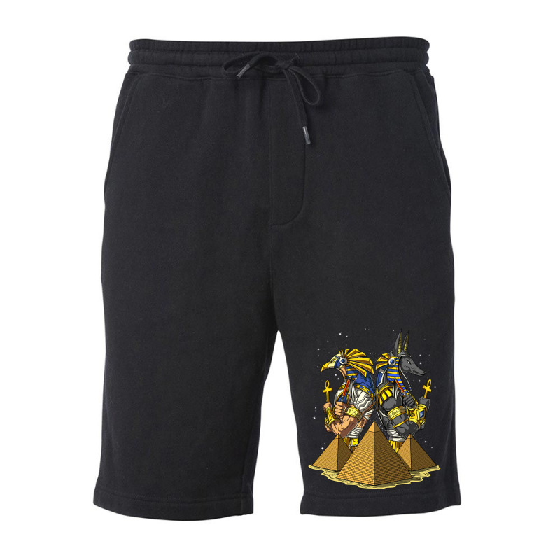 Egyptian Gods Anubis Ra Ankh Pyramids Mythology Fleece Short by Rob Store | Artistshot