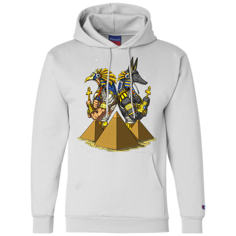 Egyptian Gods Anubis Ra Ankh Pyramids Mythology Champion Hoodie by Rob Store | Artistshot