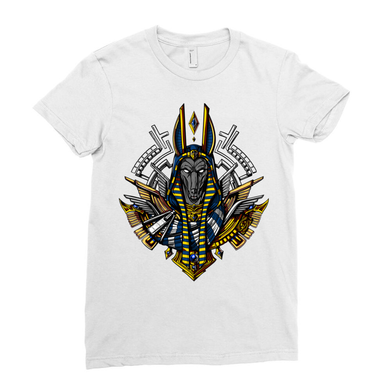 Egyptian God Anubis Ancient Pharaoh Wolf Ladies Fitted T-Shirt by Rob Store | Artistshot