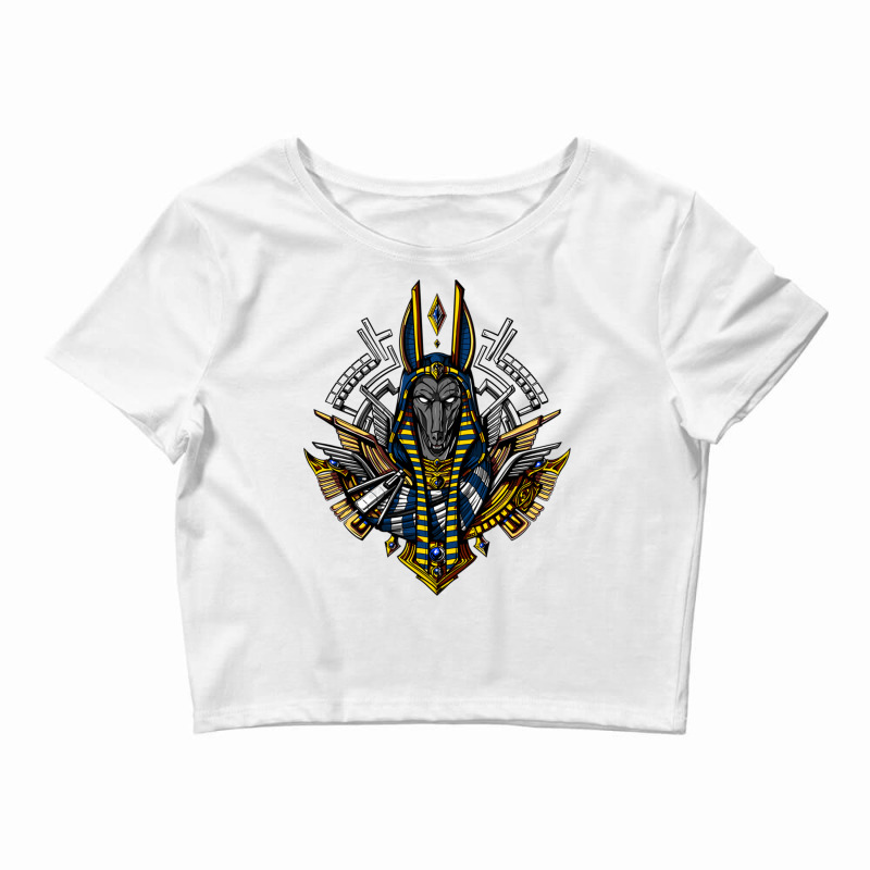 Egyptian God Anubis Ancient Pharaoh Wolf Crop Top by Rob Store | Artistshot