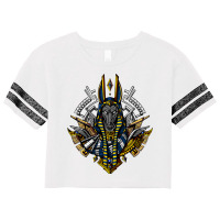 Egyptian God Anubis Ancient Pharaoh Wolf Scorecard Crop Tee | Artistshot