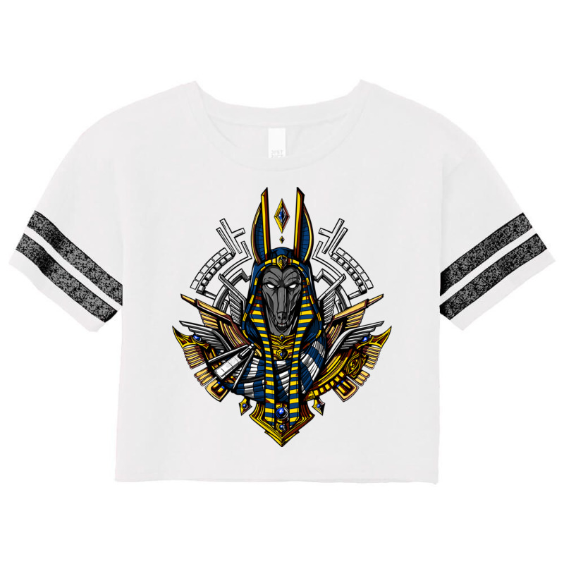 Egyptian God Anubis Ancient Pharaoh Wolf Scorecard Crop Tee by Rob Store | Artistshot