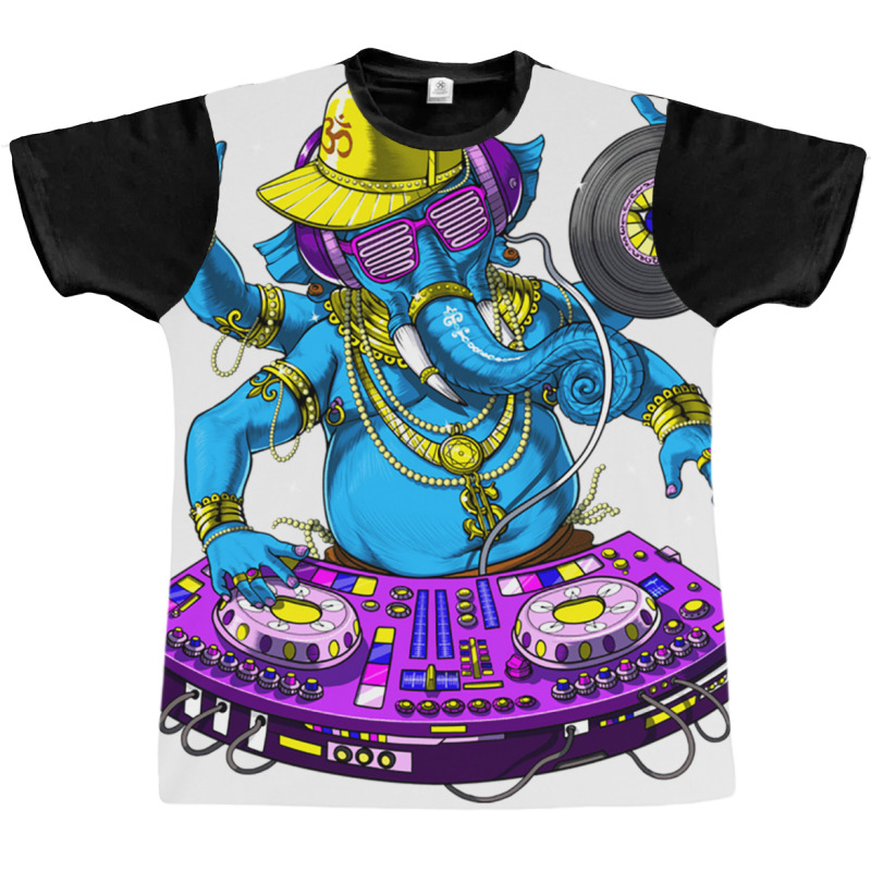 Ganesha Psychedelic Dj Graphic T-shirt | Artistshot