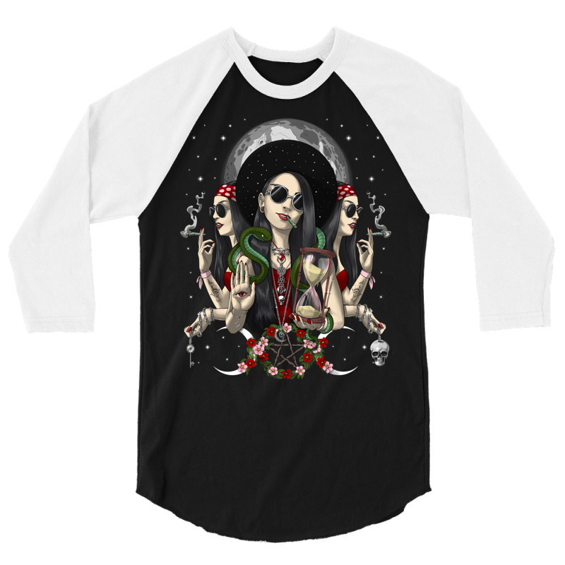 Hecate Tripple Moon Goddess 3/4 Sleeve Shirt by Rob Store | Artistshot