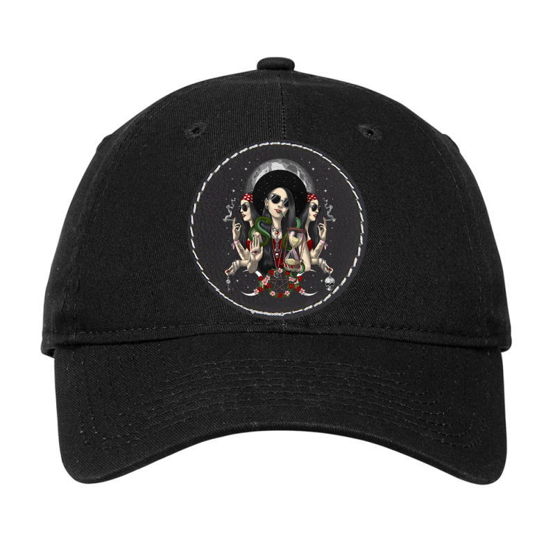 Hecate Tripple Moon Goddess Adjustable Cap - Leatherette Patch by Rob Store | Artistshot