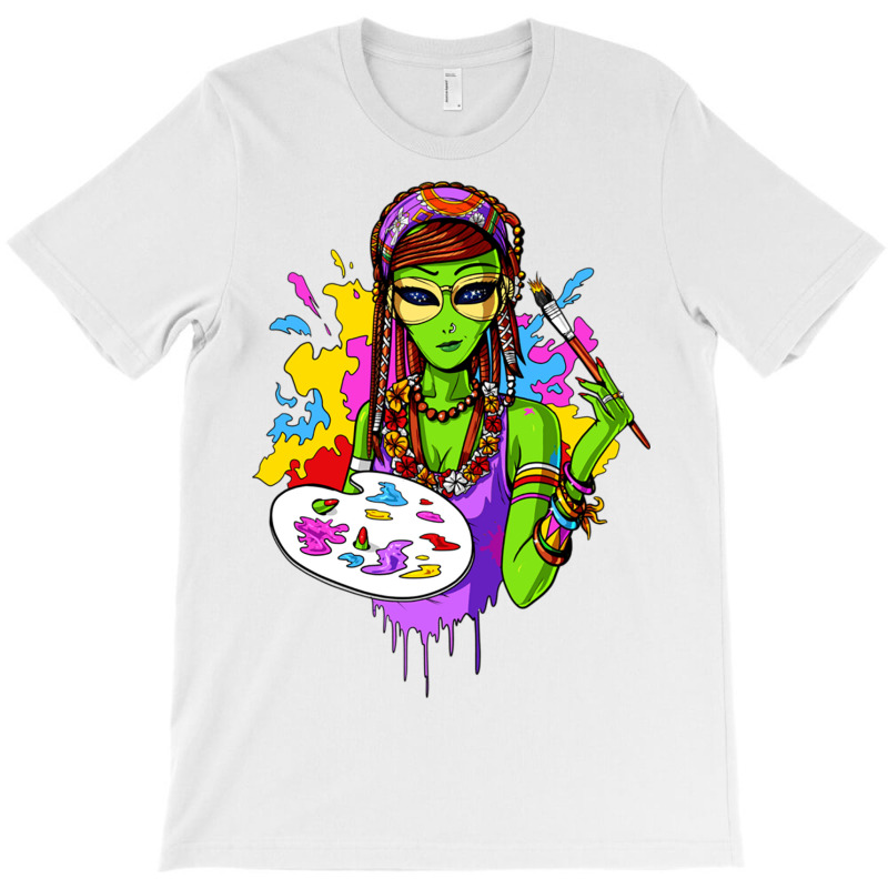 Hippie Alien Girl Psychedelic Painting Artist T-shirt | Artistshot