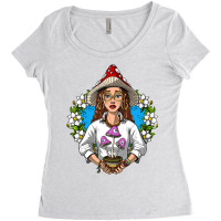 Hippie Magic Mushroom Shaman Women's Triblend Scoop T-shirt | Artistshot