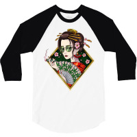 Japanese Geisha Hippie 3/4 Sleeve Shirt | Artistshot