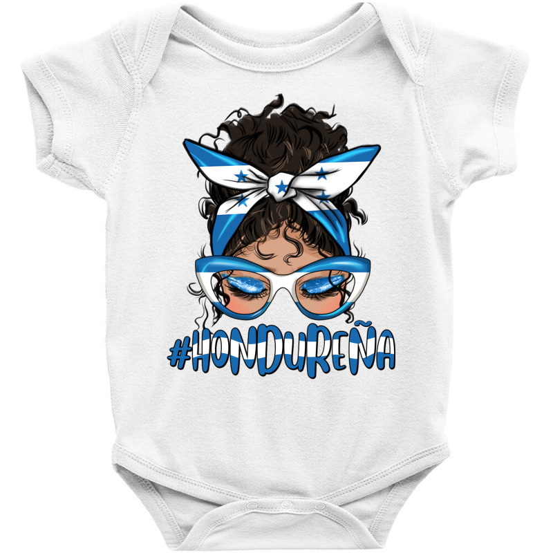 Latina Messy Bun Hondurena Baby Bodysuit by HRA Design Shop | Artistshot