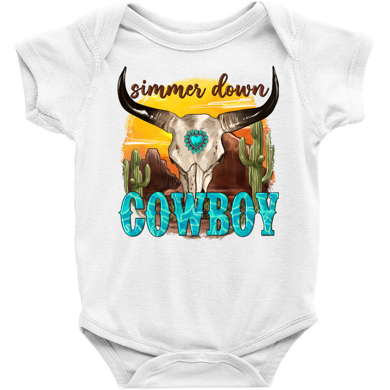 Simmer Down Cowboy Baby Bodysuit | Artistshot