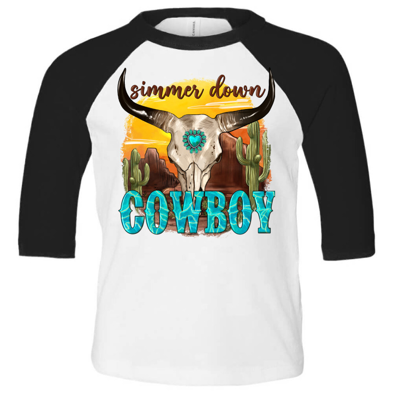 Simmer Down Cowboy Toddler 3/4 Sleeve Tee | Artistshot