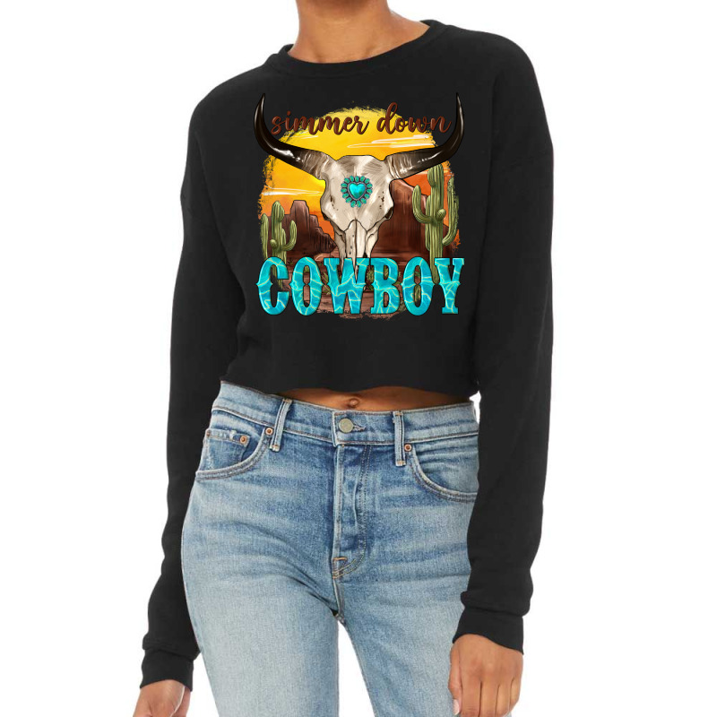 Simmer Down Cowboy Cropped Sweater | Artistshot