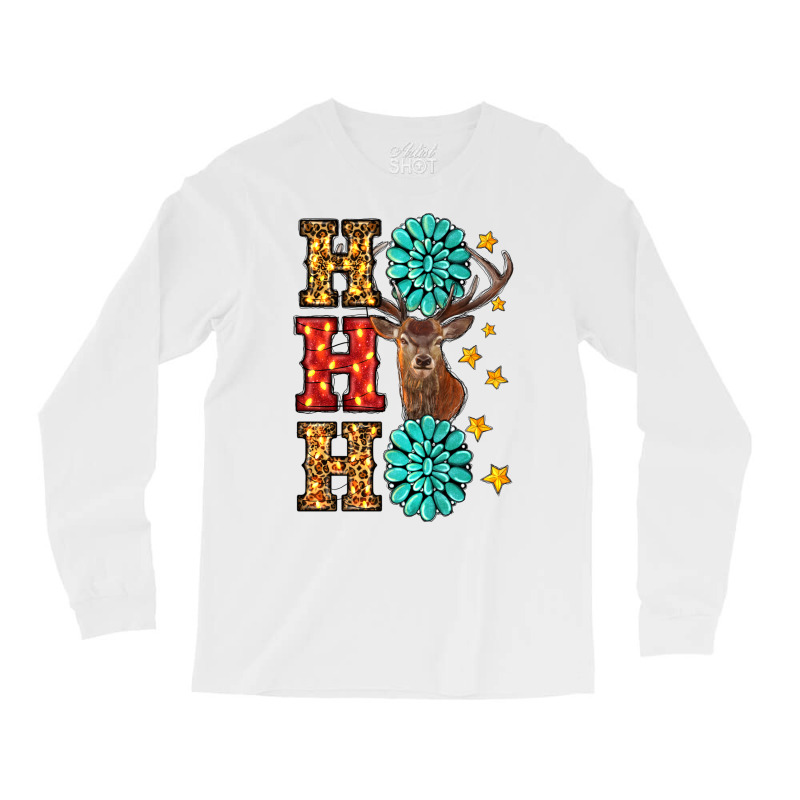 Gemstone And Reindeer Christmas Ho Ho Ho Long Sleeve Shirts | Artistshot