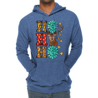 Gemstone And Reindeer Christmas Ho Ho Ho Lightweight Hoodie | Artistshot