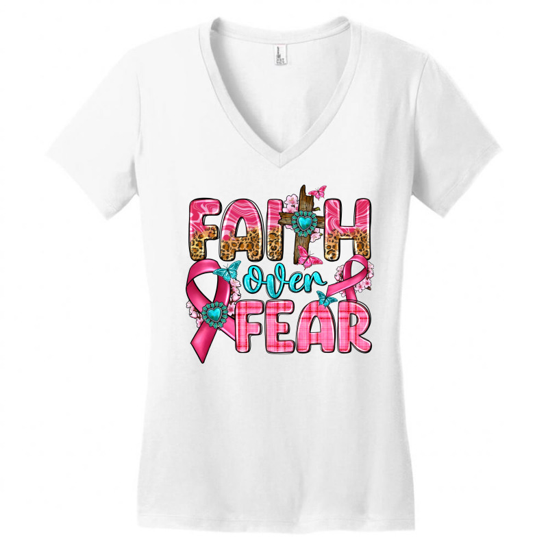 Faith Over Fear Women's V-Neck T-Shirt by Neo Western | Artistshot