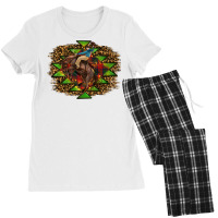 Western Christmas Rodeo Distressed Women's Pajamas Set | Artistshot