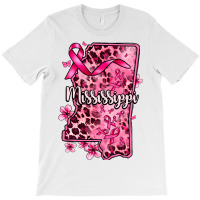 Cancer Awareness Ribbon Mississippi Map T-shirt | Artistshot