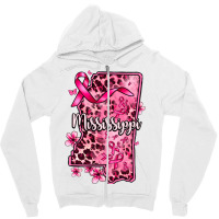 Cancer Awareness Ribbon Mississippi Map Zipper Hoodie | Artistshot