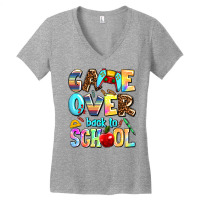 Game Over Back To School Women's V-neck T-shirt | Artistshot