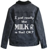 For Milk Lovers Unisex Sherpa-lined Denim Jacket | Artistshot