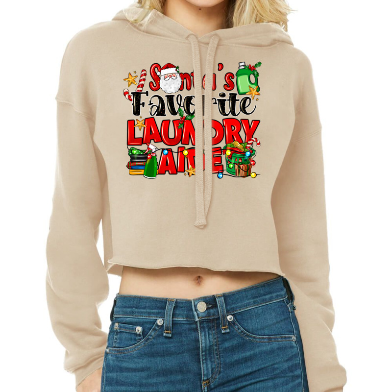 Santas Favorite Laundry Aide Cropped Hoodie by LillyAllenDesigns | Artistshot