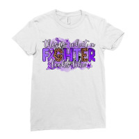 This Is What A Fighter Looks Like Cancer Ladies Fitted T-shirt | Artistshot