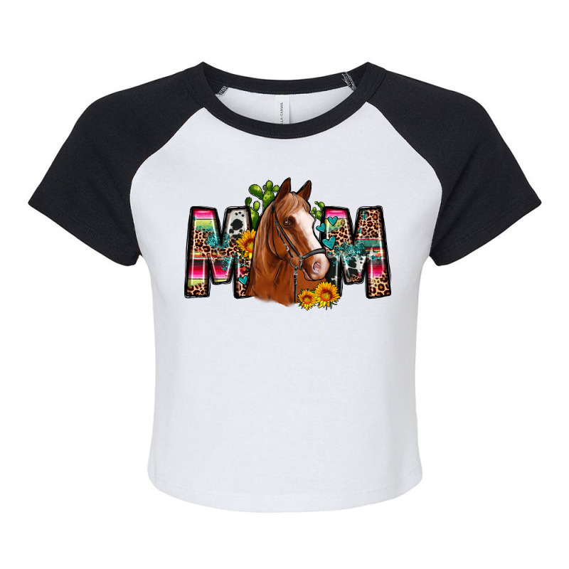 Horse Mom Raglan Crop Top by Neo Western | Artistshot