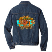 Auntie Like A Mom Only Cooler Men Denim Jacket | Artistshot